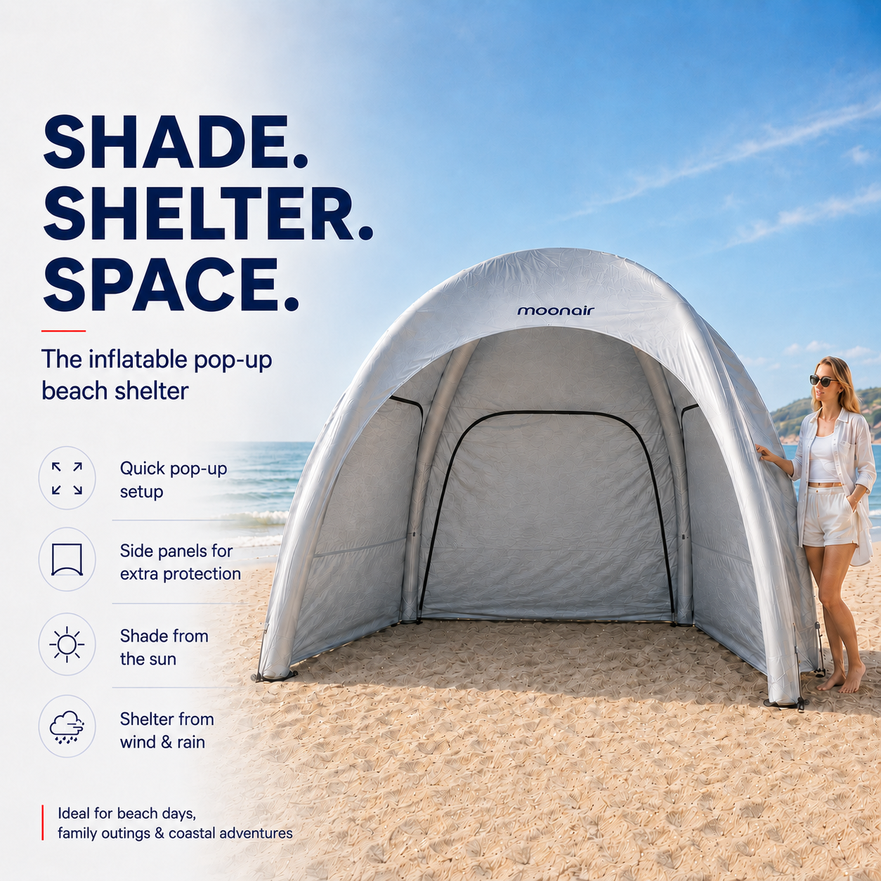 inflatable pop up tent Moonair – The Ultimate Pop-Up Shelter – Frostfire Model:TL 09-14 indigo and built for wind Tatonka Tarp 400x285 cm