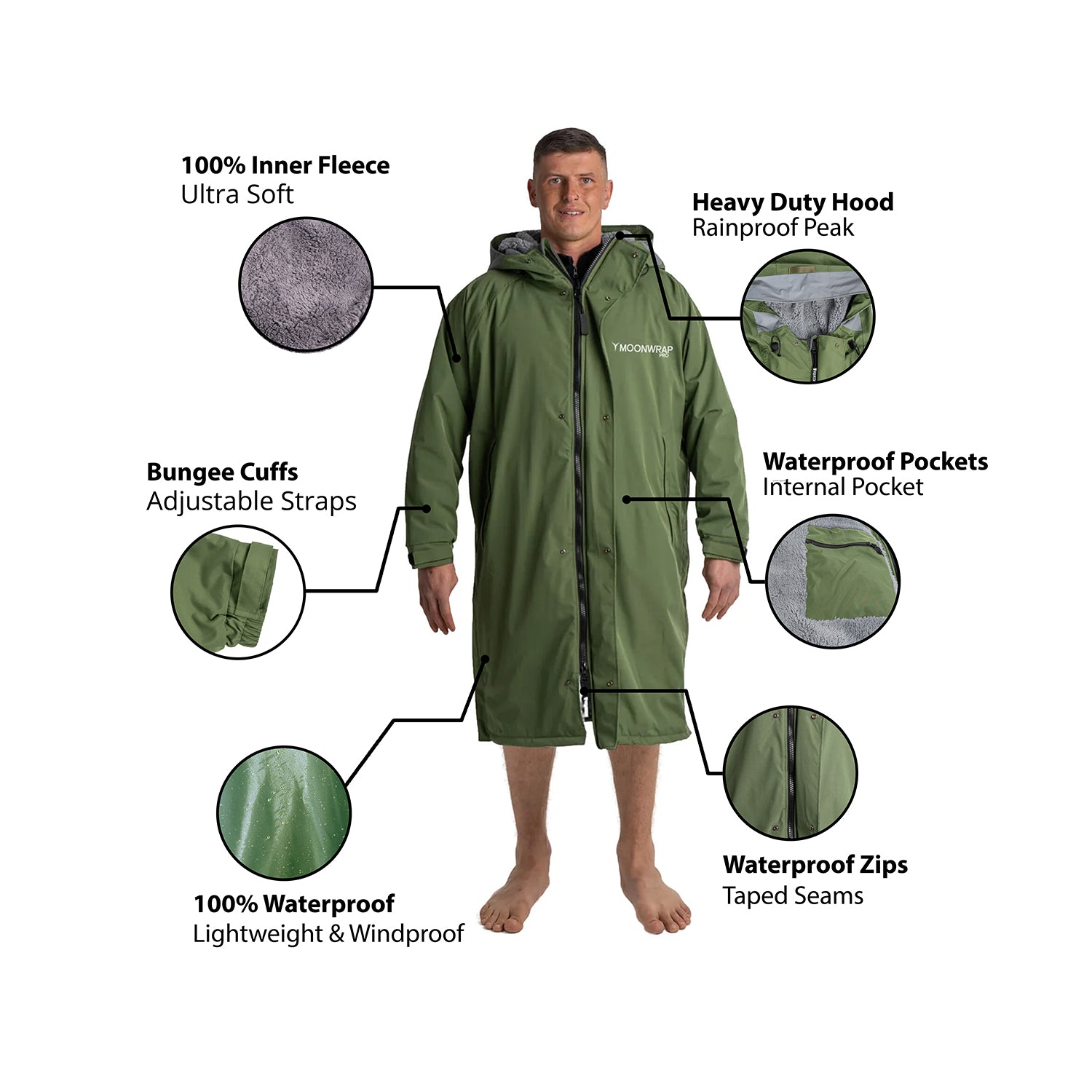 Moonwrap Pro - Fleece Lined Waterproof Robe
